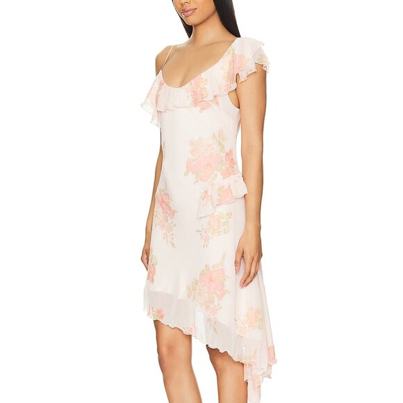 new FREE PEOPLE Alma Pink Midi Dress Ballet Combo - Picture 1 of 6